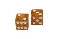 ALL PARTS PK3250062 GOLD GLITTER DICE KNOBS.