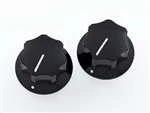 ALL PARTS PK3256023 BLACK KNOBS (2) FOR MUSTANG FITS SOLID SHAFT POTS