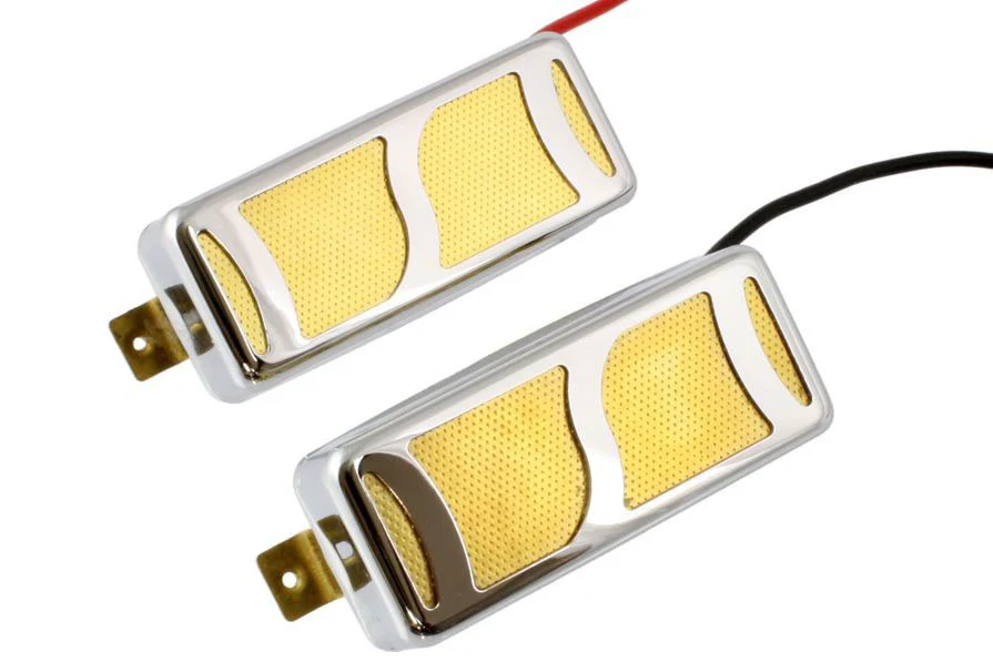 ALL PARTS PU6197010 GOLD FOIL PICKUPS (SET OF 2) WITH CHROME COVER