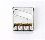 ALL PARTS TB5125001 VINTAGE STYLE 3 SADDLE STEEL BRIDGE FOR TELE NICKEL TILT