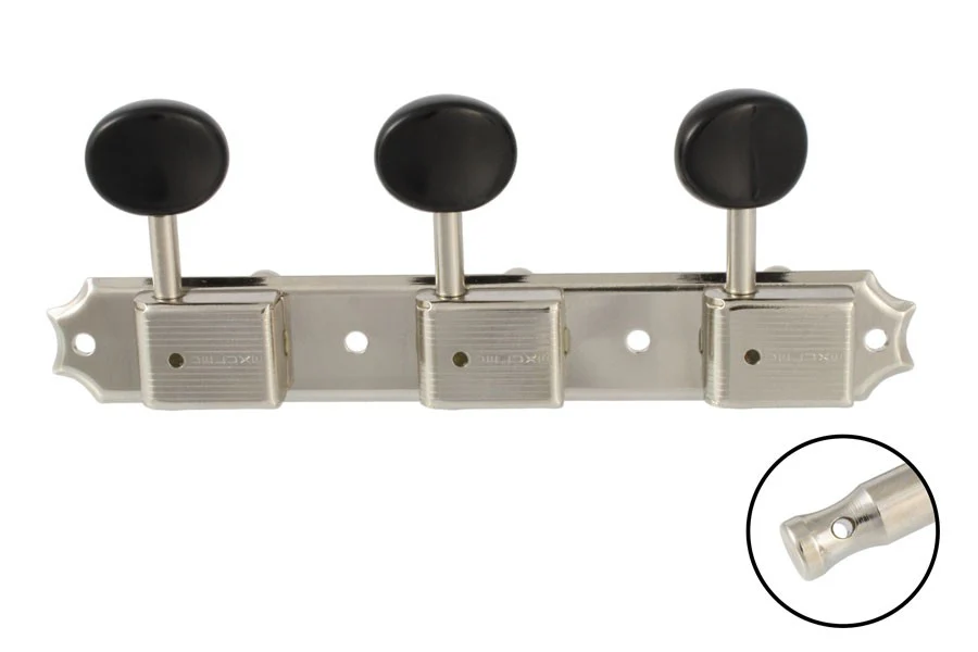 ALL PARTS TK0704001 VINTAGE DELUXE STYLE 3 X 3 ON A STRIP BLACK PLASTIC BUTTONS