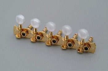 ALL PARTS TK7929002 10 STRING TUNING KEYS 5 X 5 ON A STRIP CUATRO 14:1 15/16 POST SPACING GOL
