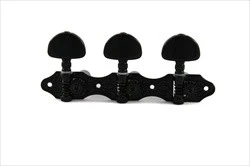 ALL PARTS TK7957003 CLASSICAL HAUSER STYLE TUNING KEYS BLACK WITH BLACK ROLLER