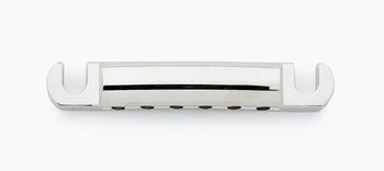 ALL PARTS TP0400001 STOP TAILPIECE WITH USA THREAD STUDS & ANCHORS NICKEL 3-1/4 STUD SPACING