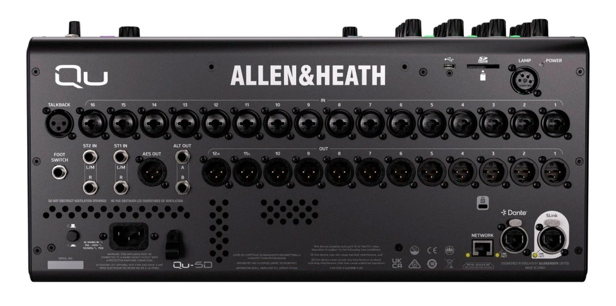ALLEN & HEATH QU5D DANTE MESA DE MEZCLAS DIGITAL 16 CANALES - Image 2