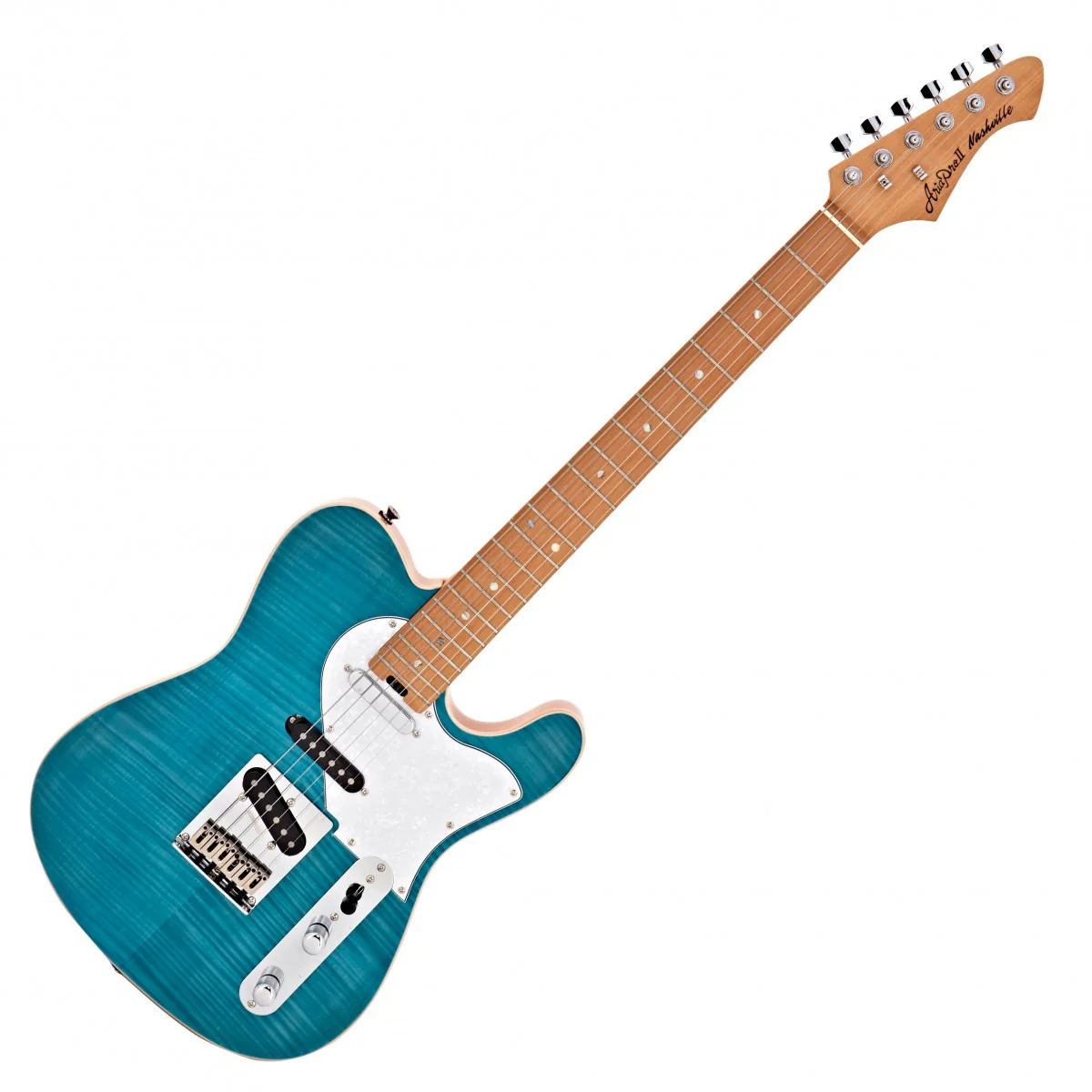 ARIA 615 TQBL MK2 NASHVILLE GUITARRA ELECTRICA TURQUOISE BLUE - Image 8