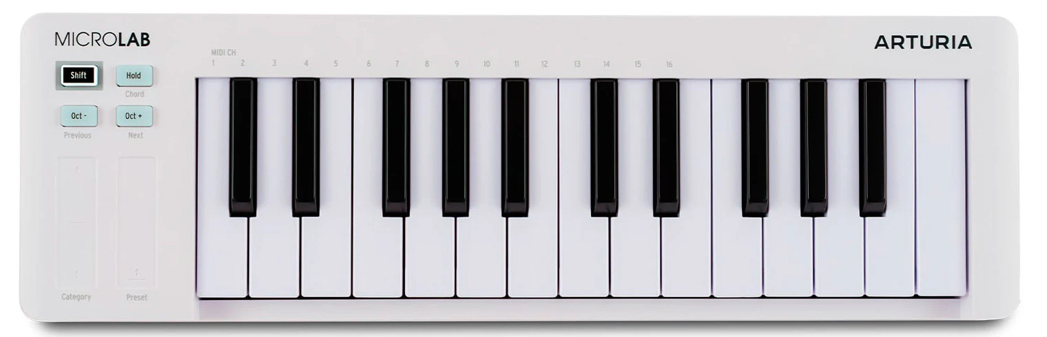 ARTURIA MICROLAB MK3 WH TECLADO CONTROLADOR BLANCO
