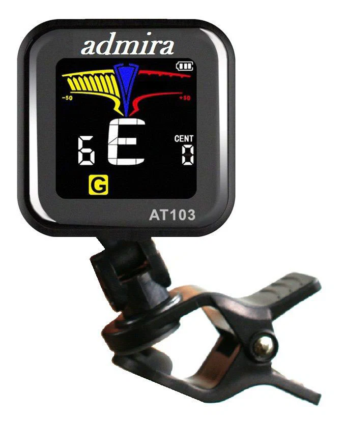 AUVISA AFINADOR DE PINZA RECARGABLE PARA GUITARRA Y BAJO AT103