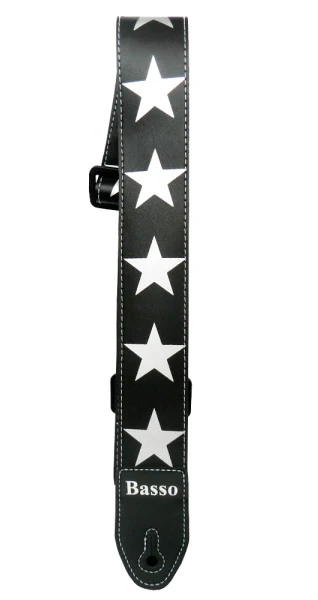 AUVISA STAR CORREA SINTETICA GUITARRA Y BAJO NEGRA SF01