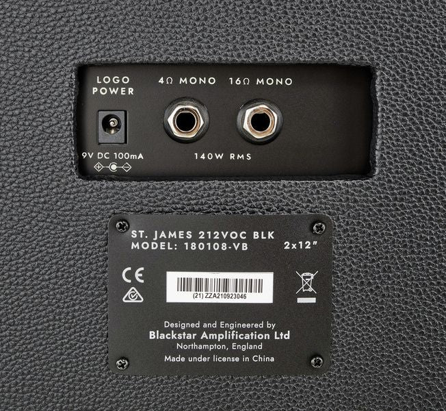 BLACKSTAR ST JAMES 212 VOC BLACK PANTALLA AMPLIFICADOR GUITARRA - Image 6