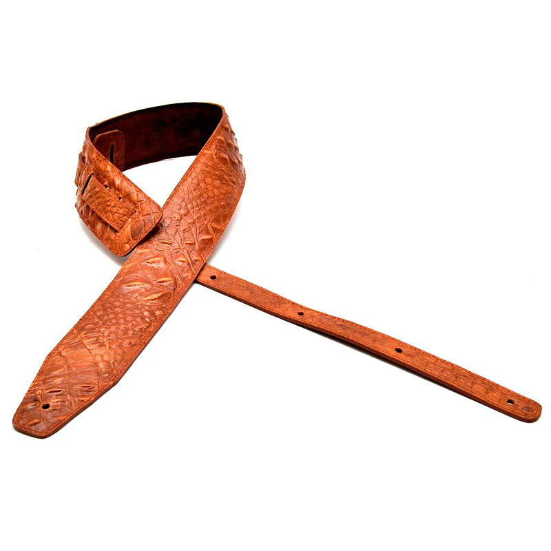 BOURBON STRAP ALLIGATOR TAN LEATHER CORREA GUITARRA