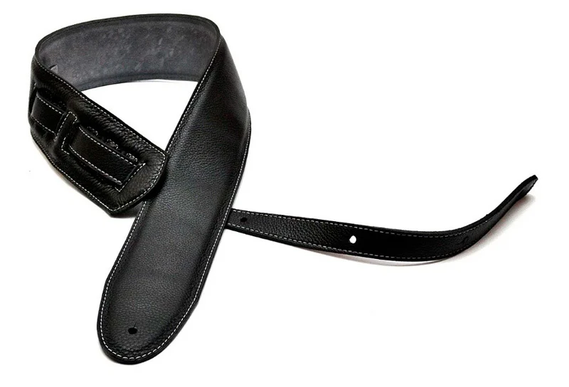 BOURBON STRAP SIMPLY BLACK LEATHER CORREA GUITARRA NEGRA