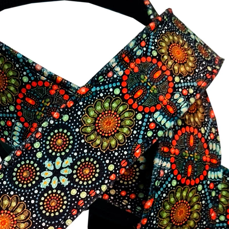 BOURBON STRAP VELVET INDIAN TEXTILE CORREA GUITARRA - Image 2
