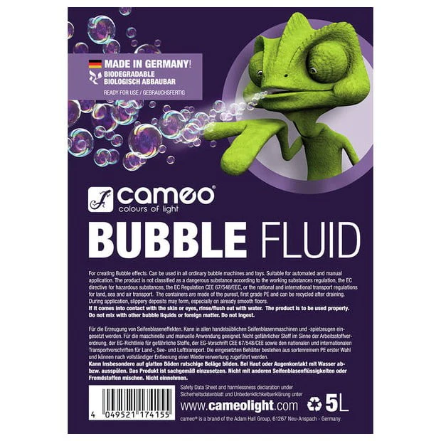 CAMEO BUBBLE FLUID 5L LIQUIDO ESPECIAL PARA POMPAS DE JABON 5L - Image 2