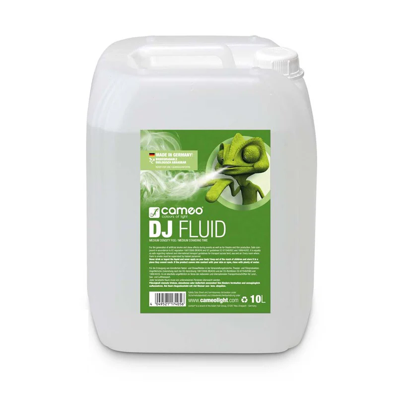 CAMEO DJ FLUID 10L LIQUIDO DE NIEBLA DE DENSIDAD Y DURACION MEDIA 10 LITROS