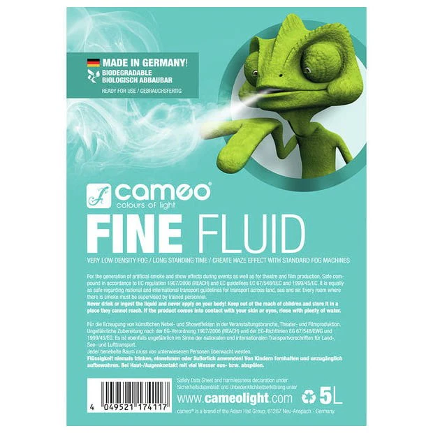 CAMEO FINE FLUID 5L LIQUIDO DE NIEBLA DE EFECTO NEBLINA DE DENSIDAD 5L - Image 2