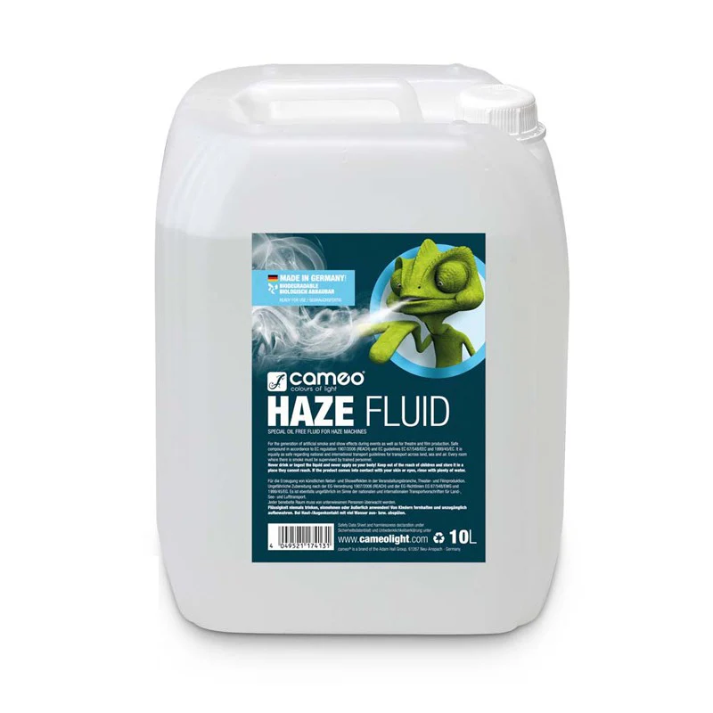 CAMEO HAZE FLUID 10L LIQUIDO DE NEBLINA DE LARGA DURACION SIN ACEITE 10 LITROS