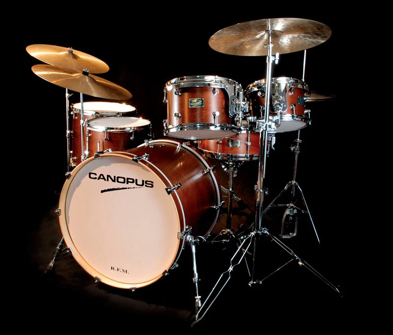 CANOPUS RFM MAPLE STANDARD KIT CHROME HARDWARE BATERIA ACUSTICA BITTER BROWN OIL