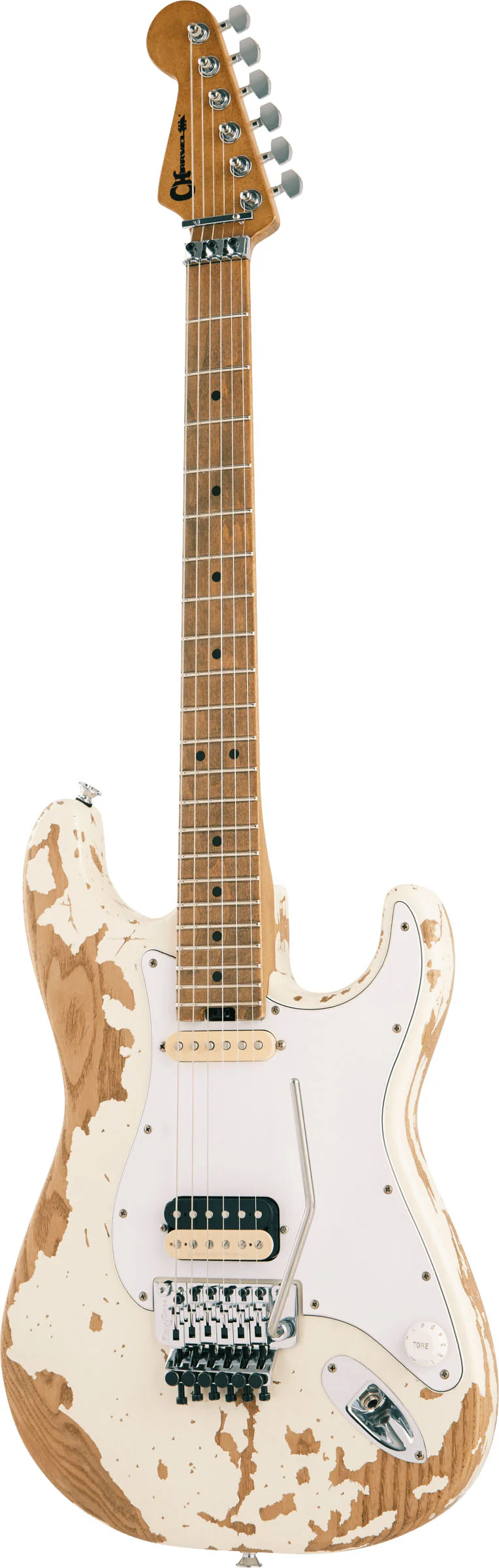 CHARVEL HENRIK DANHAGE LE SIGNATURE PRO-MOD SO-CAL STYLE 1 HS FR MN GUITARRA ELECTRICA WHITE RELIC - Image 3