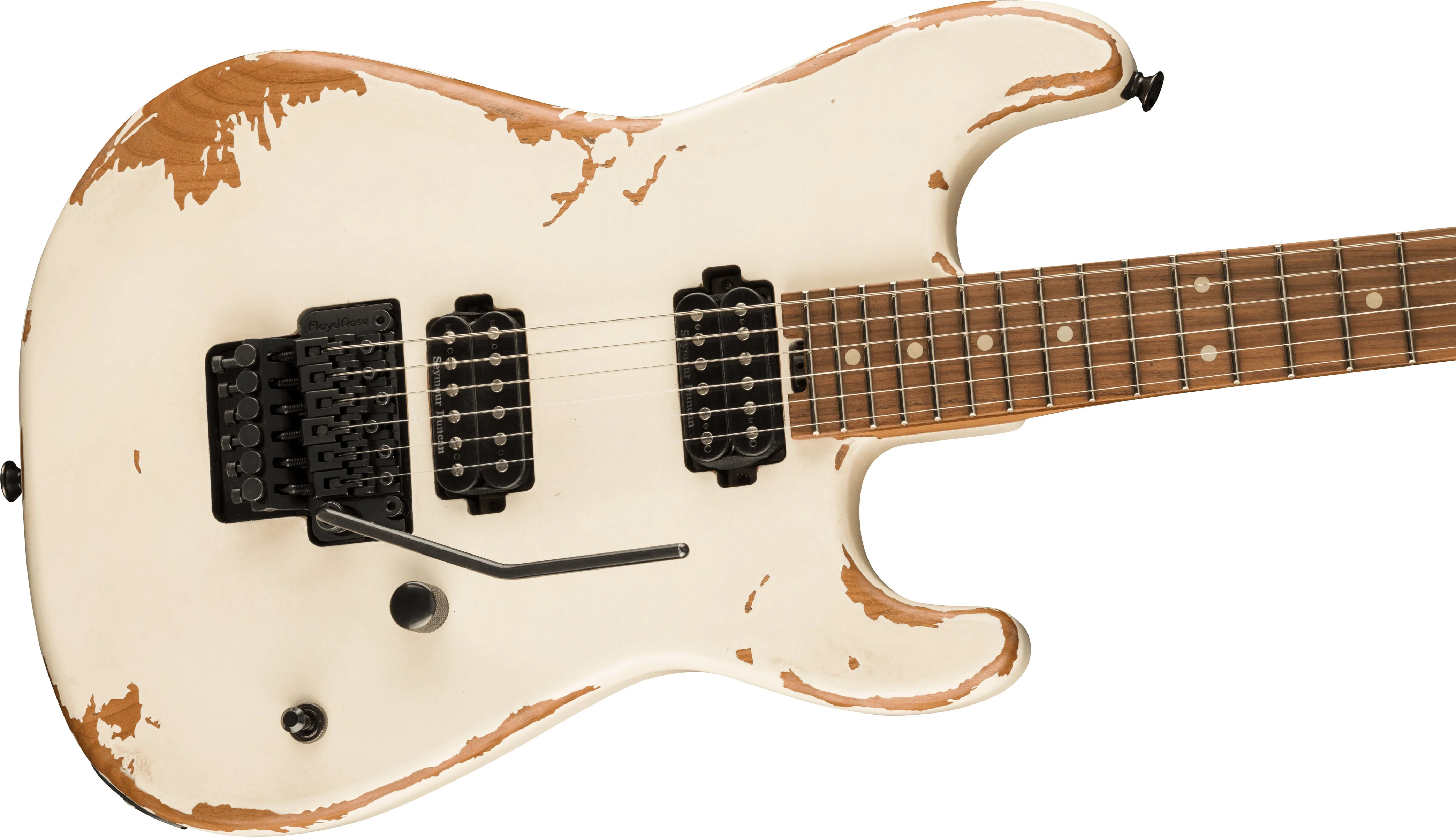 CHARVEL PRO-MOD RELIC SAN DIMAS STYLE 1 HH FR PF GUITARRA ELECTRICA WEATHERED WHITE - Image 3