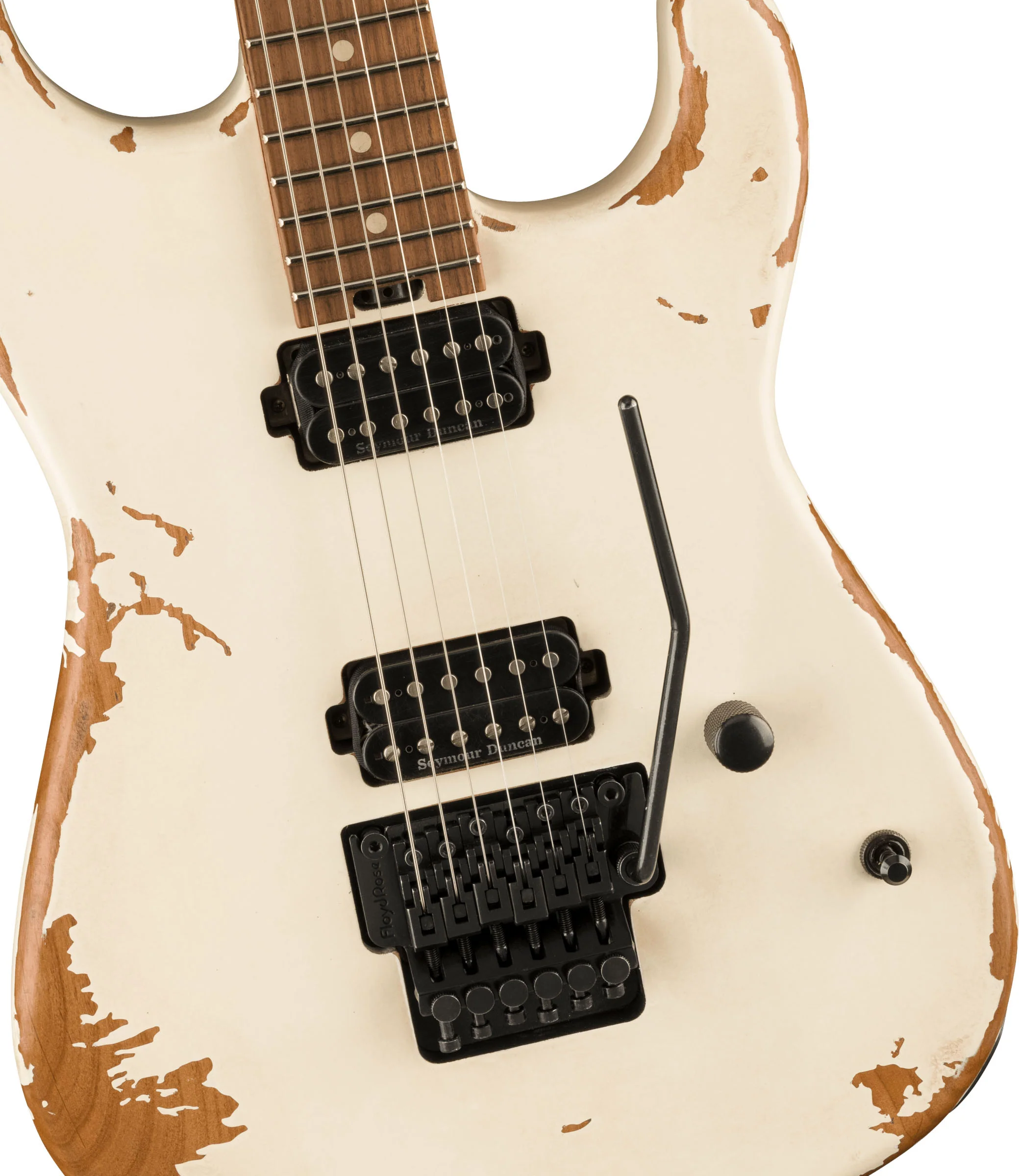 CHARVEL PRO-MOD RELIC SAN DIMAS STYLE 1 HH FR PF GUITARRA ELECTRICA WEATHERED WHITE - Image 4