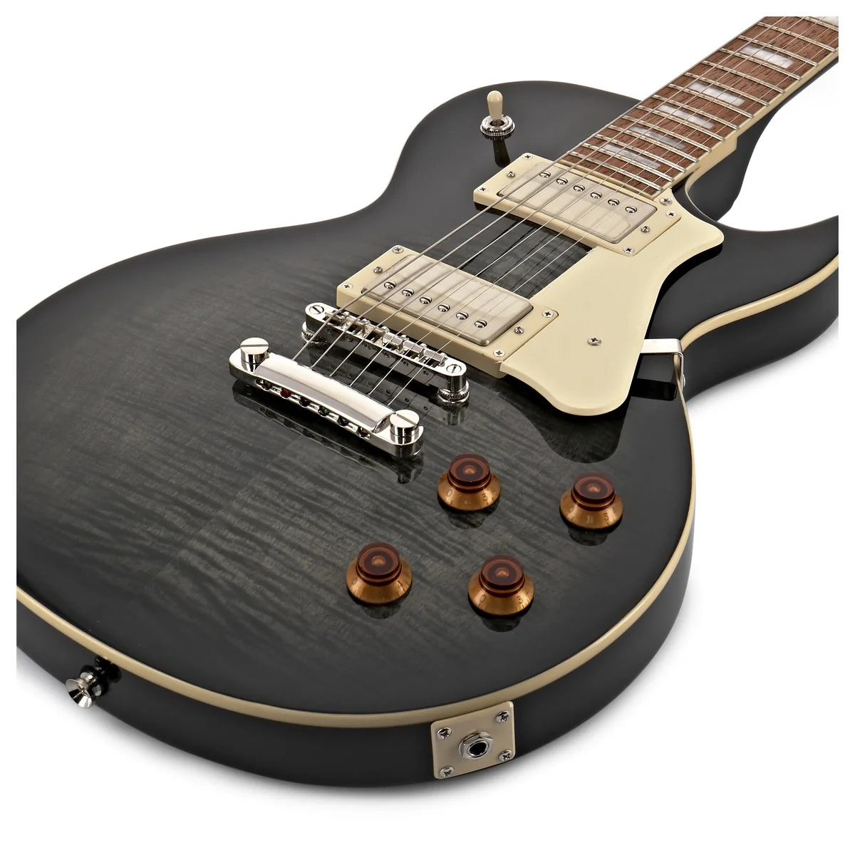 CORT CR250 TBK GUITARRA ELECTRICA TRANSPARENT BLACK - Image 4