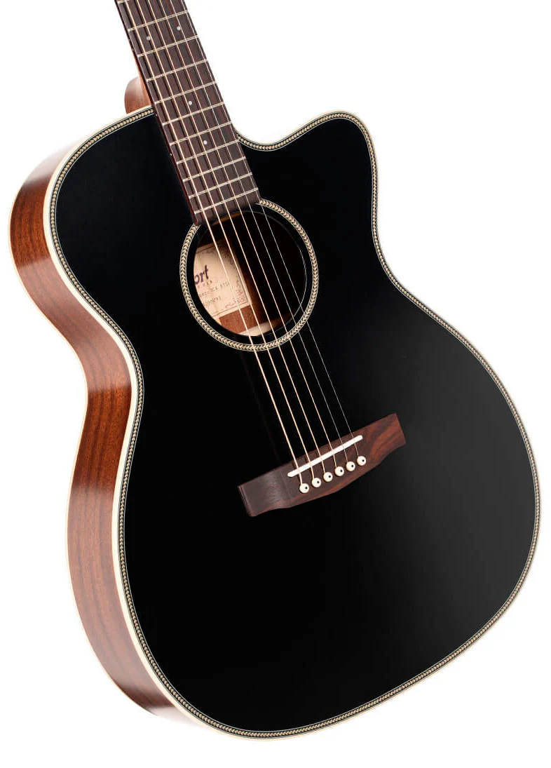 CORT ESSENCE-OC4 BTG GUITARRA ELECTROACUSTICA TOP BLACK - Image 3