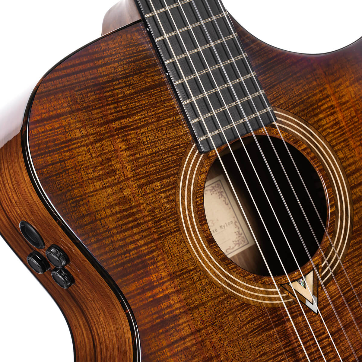 CORT FRANK GAMBALE LUXE NYLON BR GUITARRA ELECTROACUSTICA CONCIERTO CON CUERDAS DE NYLON BROWN - Image 8