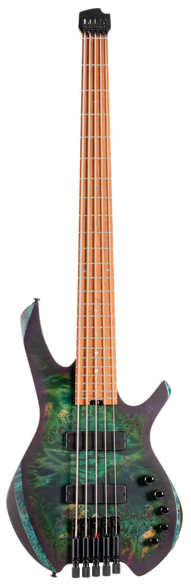 CORT SPACE 5 SDG BAJO ELECTRICO 5 CUERDAS HEADLESS STAR DUST GREEN
