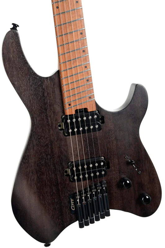 CORT SPACE G6MS SGTK GUITARRA ELECTRICA HEADLESS TRANS BLACK - Image 3