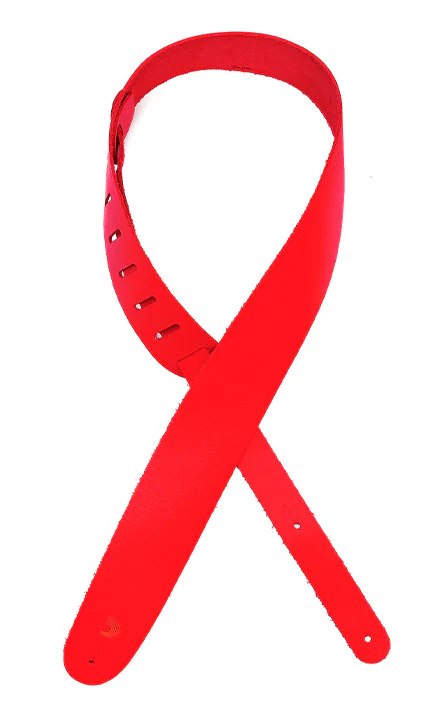 DADDARIO 25BL03 CORREA GUITARRA CUERO ROJA