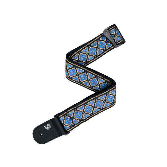 DADDARIO 50RW04 ECO-COMFORT WOVEN CORREA GUITARRA AZUL Y DORADO.