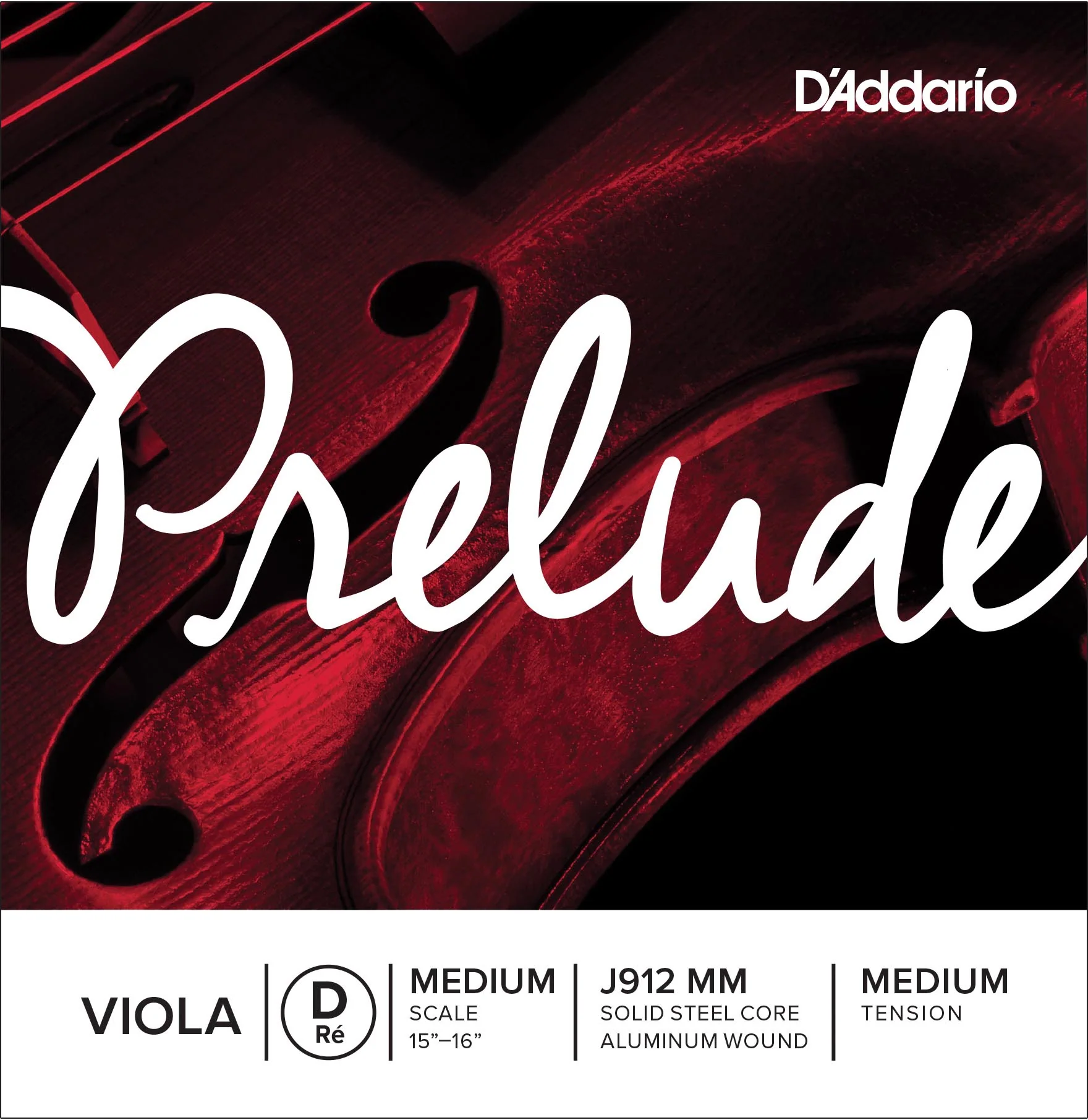 DADDARIO CUERDA VIOLA PRELUDE D J912LM MED LONG