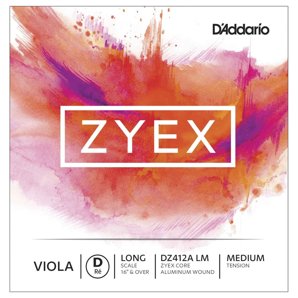 DADDARIO CUERDA VIOLA ZYEX D DZ412 LM LONG MED