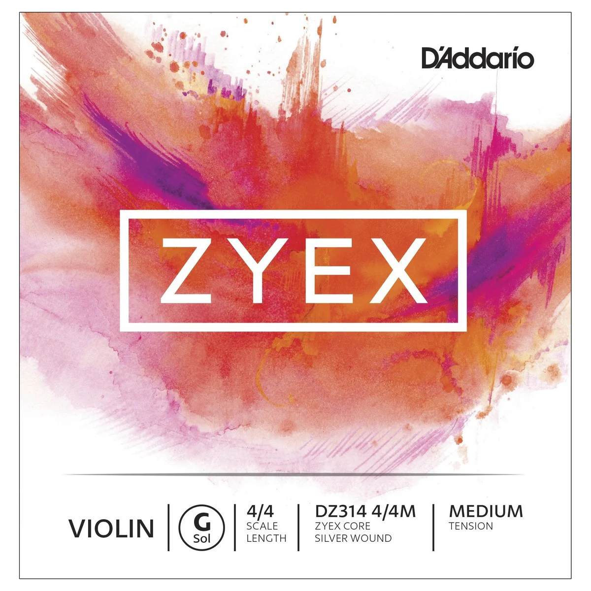 DADDARIO DZ314 4/4 SVR MED CUERDA VIOLIN ZYEX G SOL