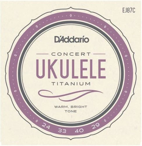 DADDARIO EJ-87C JUEGO CUERDAS UKELELE CONCIERTO TITANIO