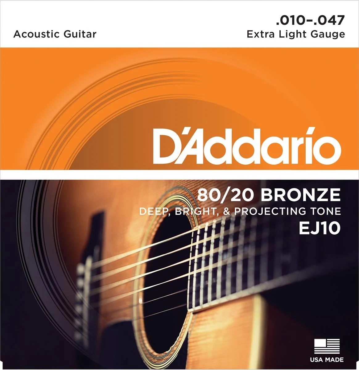 DADDARIO EJ10 JUEGO CUERDAS GUITARRA ACUSTICA 010-047