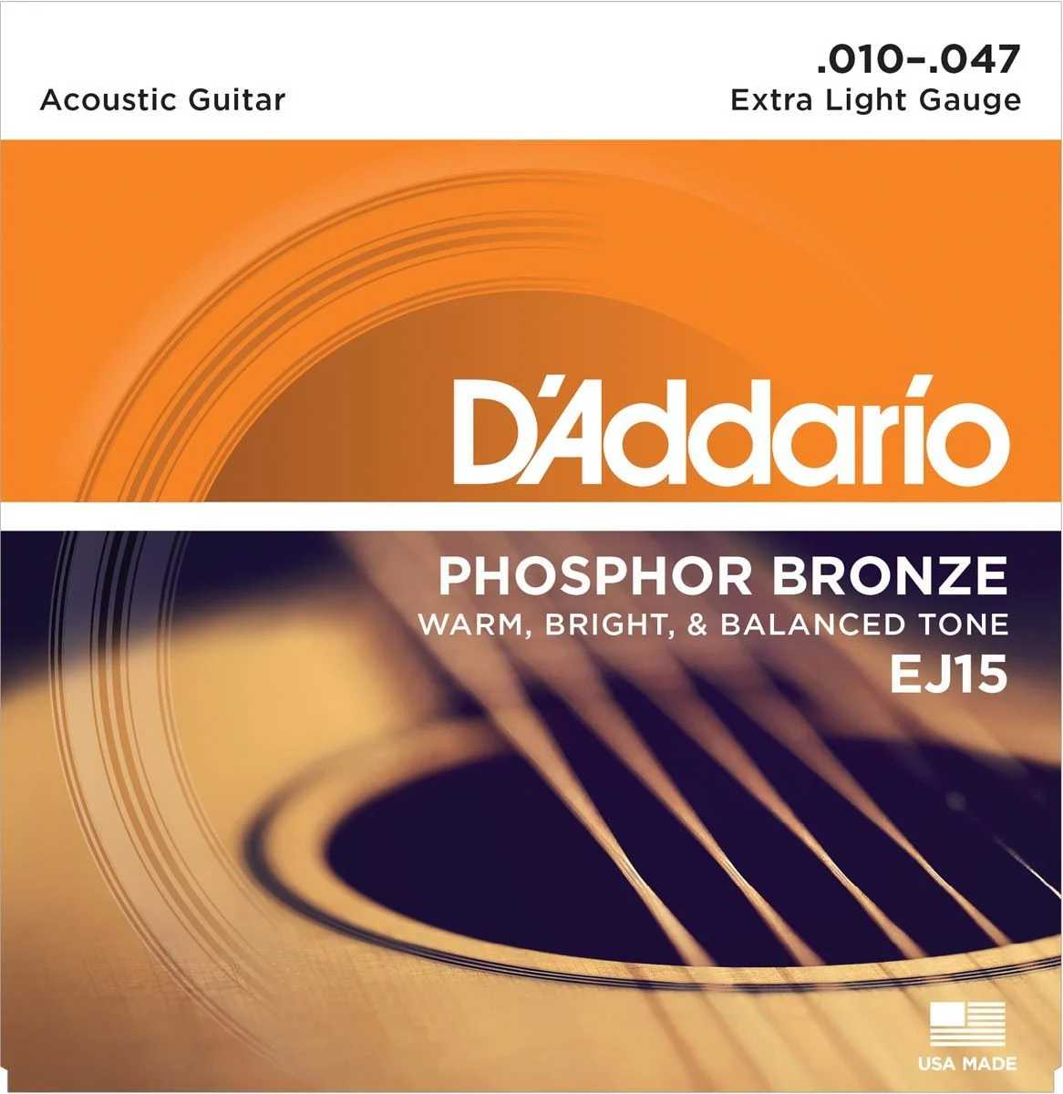 DADDARIO EJ15 JUEGO CUERDAS GUITARRA ACUSTICA 010-047