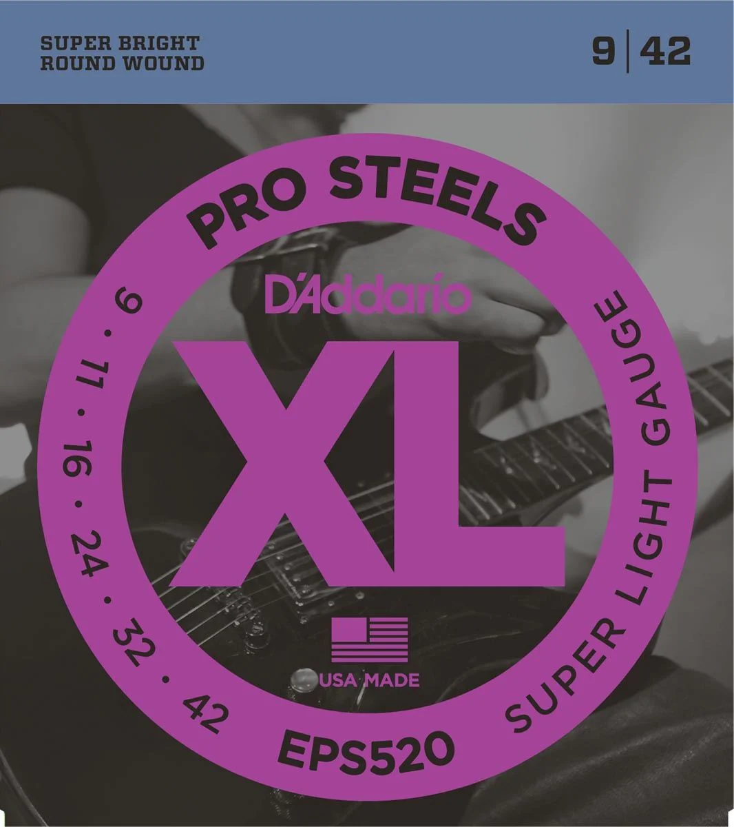DADDARIO EPS520 PROSTEEL JUEGO CUERDAS GUITARRA ELECTRICA 009-042