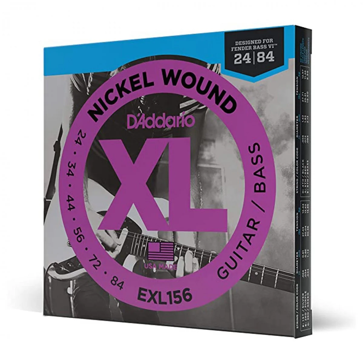 DADDARIO EXL156 JUEGO 6 CUERDAS GUITARRA/BAJO 024-084 - Image 2