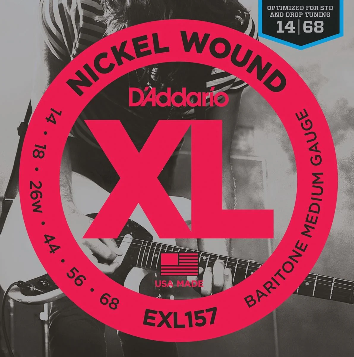 DADDARIO EXL157 JUEGO CUERDAS GUITARRA ELECTRICA BARITONO 014-068