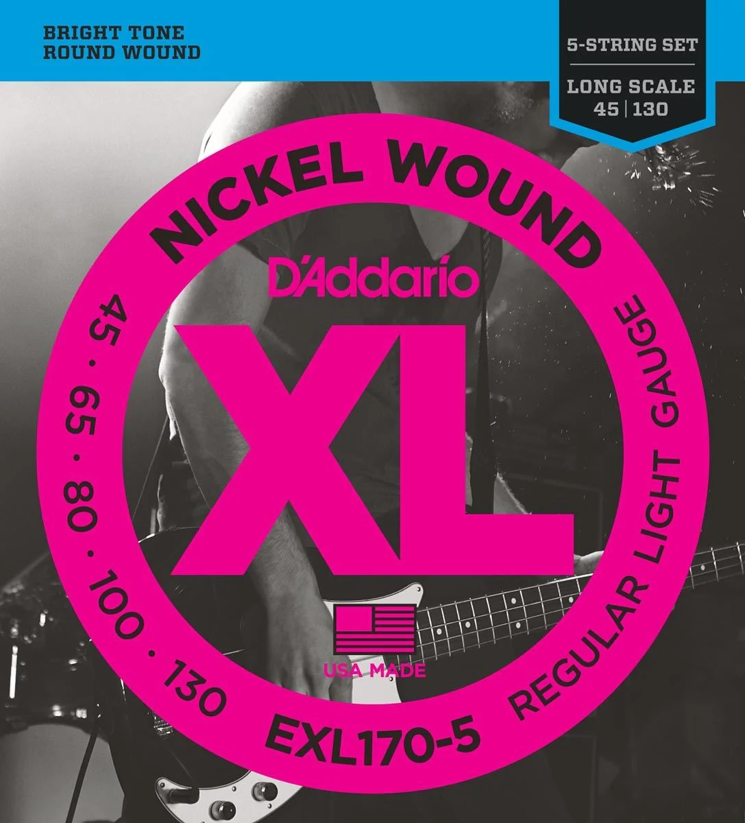 DADDARIO EXL1705 JUEGO 5 CUERDAS BAJO 045-130