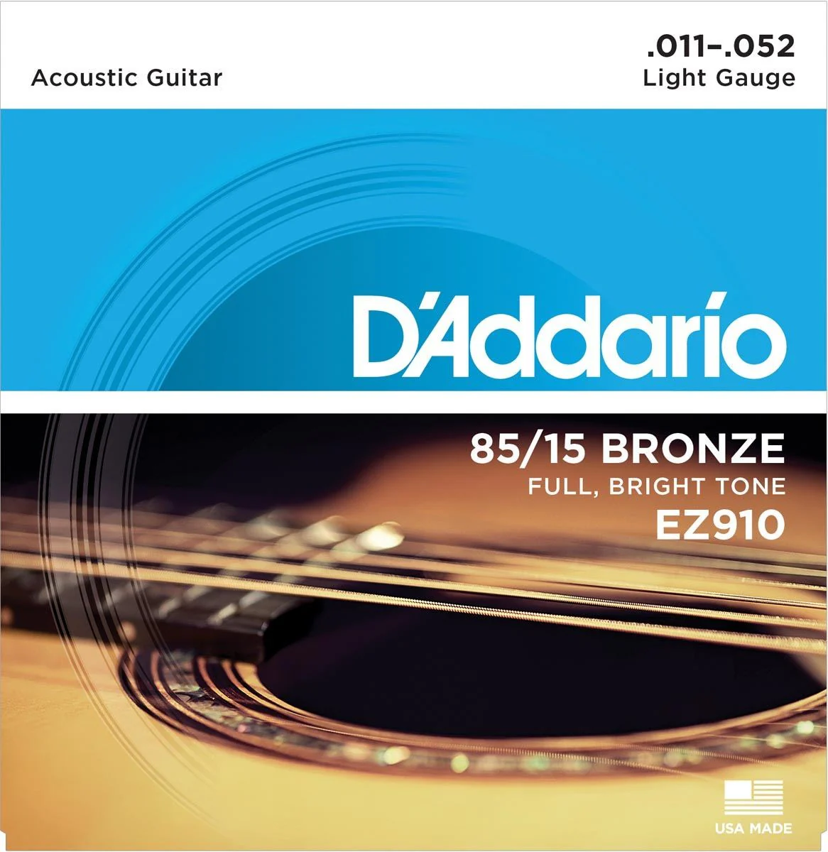 DADDARIO EZ910 JUEGO CUERDAS GUITARRA ACUSTICA 011-052