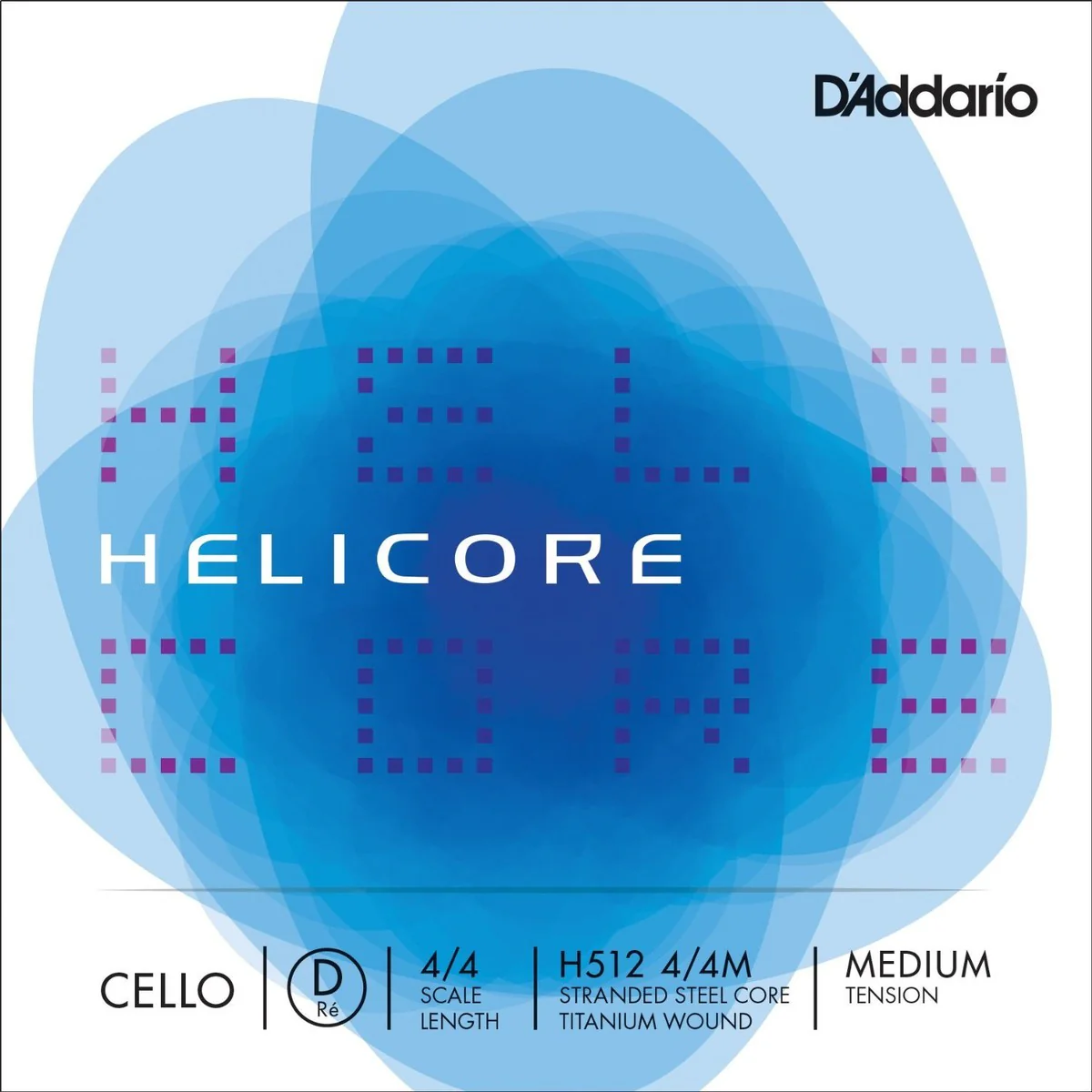 DADDARIO H512 D 4/4 MED CUERDA CELLO HELICORE