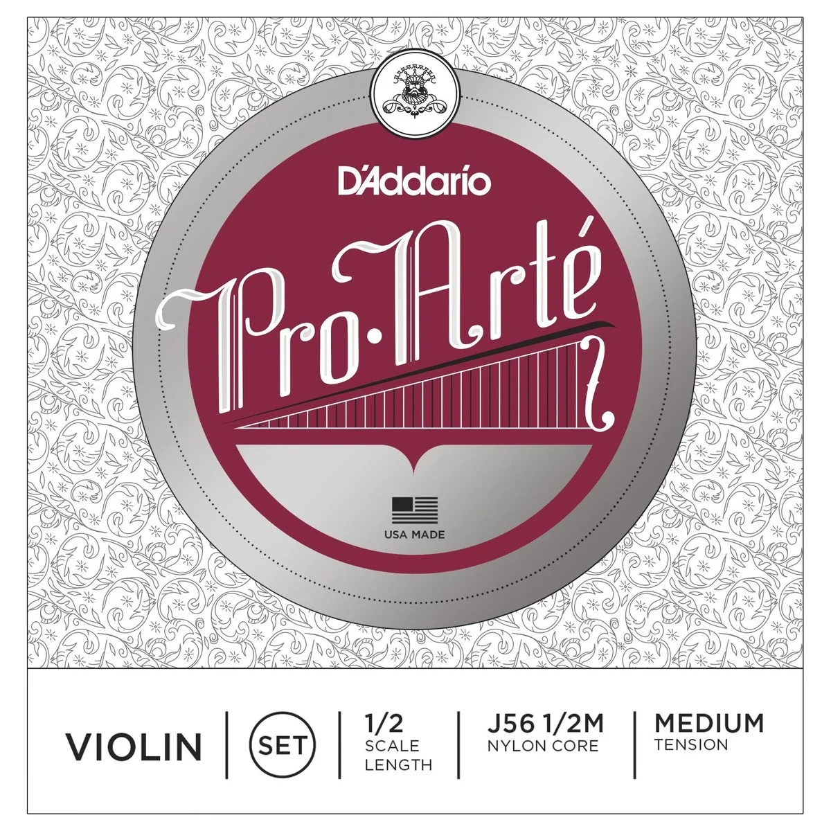 DADDARIO J56 1/2 MED JUEGO CUERDA VIOLIN PRO ARTE