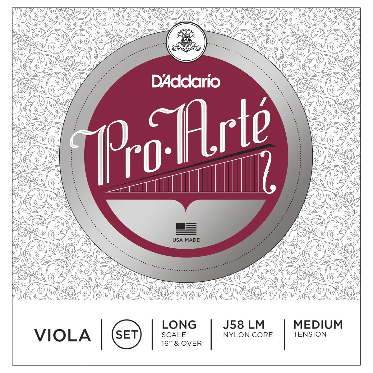 DADDARIO JUEGO CUERDAS VIOLA PRO ARTE J58 LM LONG MED