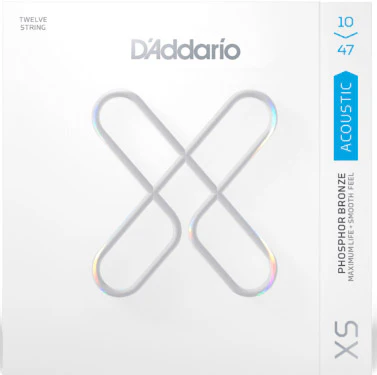 DADDARIO XSAPB1047-12 XS PHOSPOR BRONZE LIGHT JUEGO CUERDAS GUITARRA ACUSTICA 12 CUERDAS 010-047