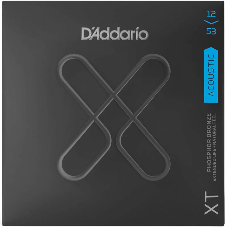 DADDARIO XTAPB1253 PHOSPHOR BRONZE XT COATED JUEGO CUERDAS GUITARRA ACUSTICA 012-053