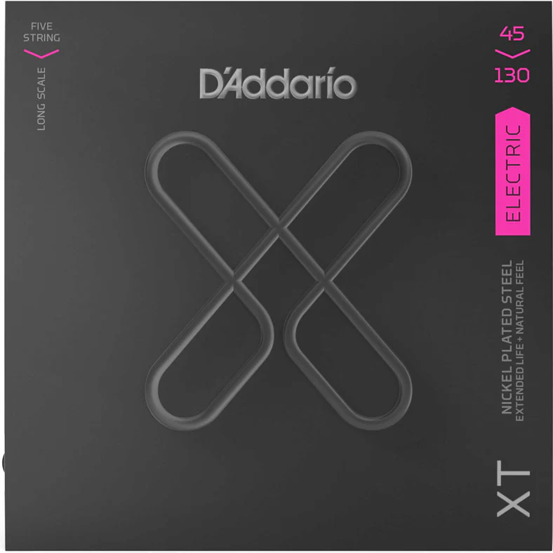 DADDARIO XTB45130 NICKEL XT COATED JUEGO 5 CUERDAS BAJO ELECTRICO 045-130
