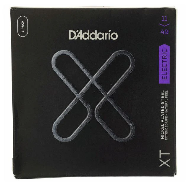 DADDARIO XTE1149-3P NICKEL XT COATED SUPER LIGHT SET 3 JUEGOS DE CUERDAS GUITARRA ELECTRICA 011-049